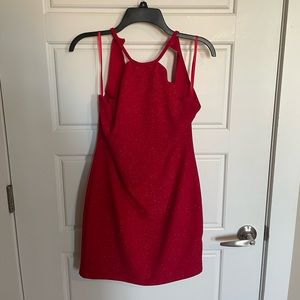 Red sparkly dress - size 7/8 - only worn once - excellent condition